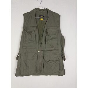 Cabelas Hunting Vest Mens M Mesh Tan Safari Vented Utility Outdoor Hiking Fishin